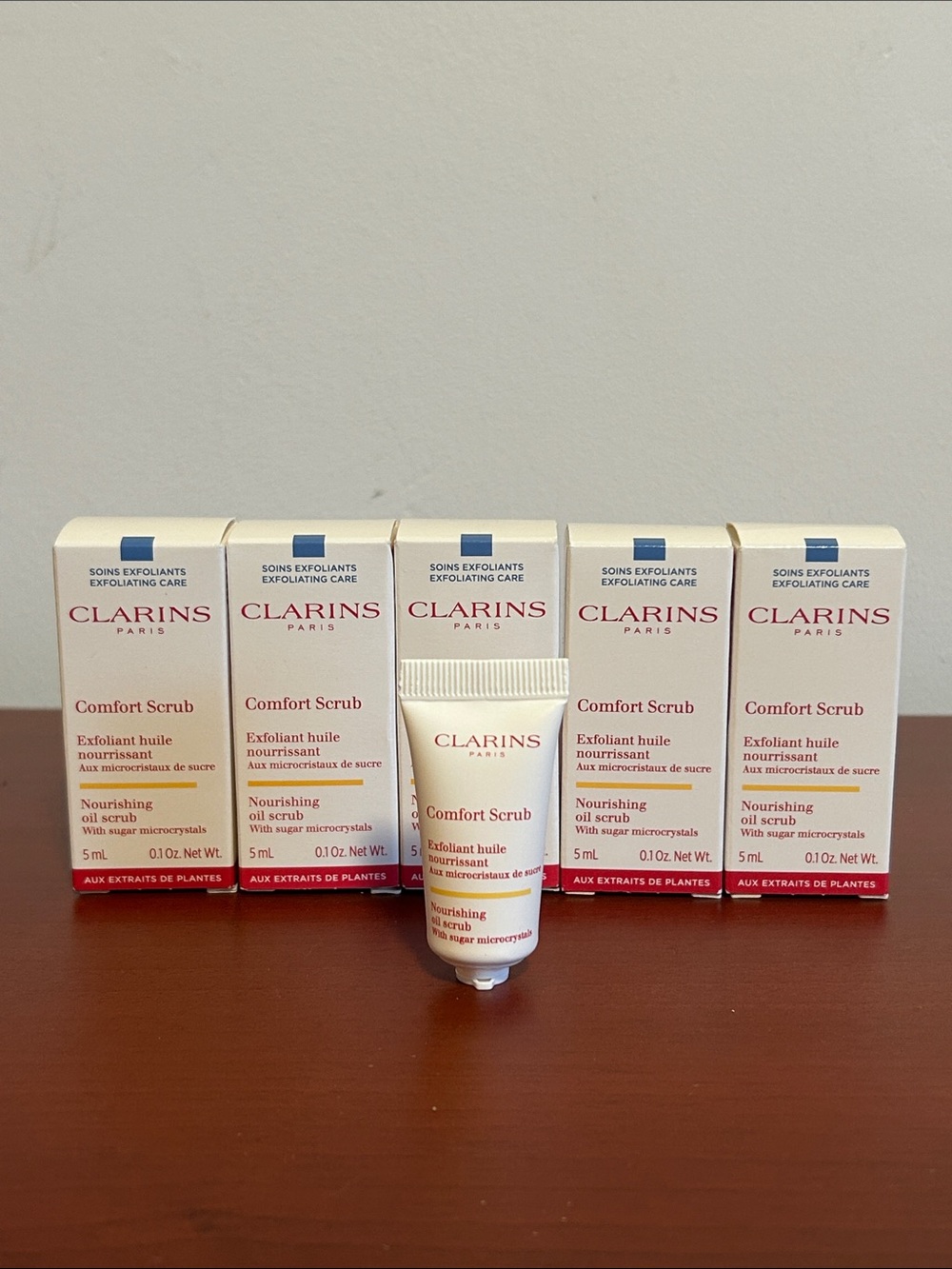 5mlx5 Clarins Comfort Scrub Nourishing Oil Scrub - White